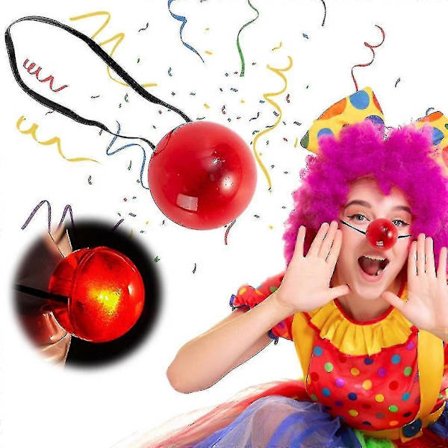 3 stk. Voksen Børn Lysende Rød Næse Led Klovnenæse Udklædningsrekvisitter Scene Rekvisit