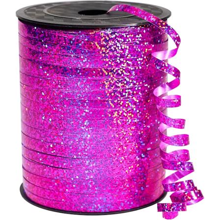 500 Yards Krøllbånd for Håndverk, Regnbuefarget Krøllet Bånd, Skinnende Metallisk Bånd for Gaveinnpakking, Bånd for Ballongstreng, Blomsterbutikk Pink