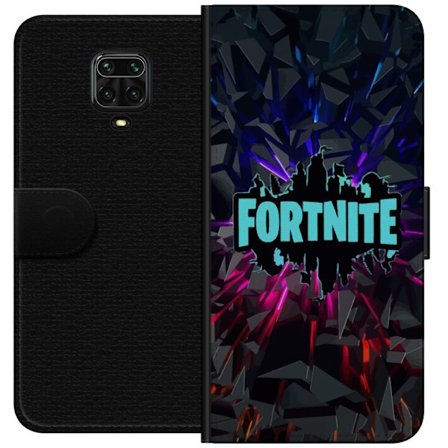 Kompatibelt Lommeboketui til Xiaomi Xiaomi Redmi Note 9 Pro Inspirert spilllogo design med eksplosive former, neonlys og dynamisk energi for moderne s