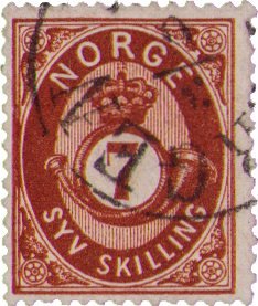 Norge 1872-1875 - AFA 21 - Stemplet