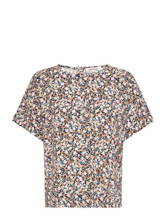 Srjanni Ss Blouse Blouses Short-sleeved Multi/mønstret Soft Rebels*Betinget Tilbud