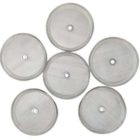 6 stk. fransk kaffemaskine udskiftningsfiltre 4" rustfrit stål