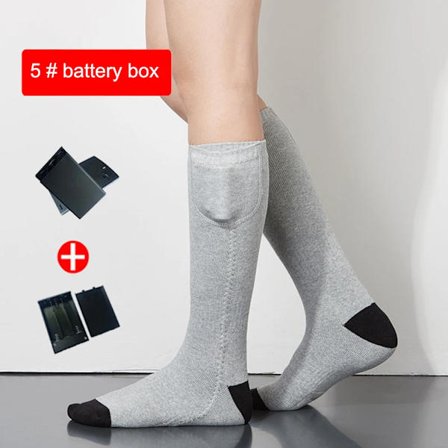 2200mAh Electric Heated Stockings Rechargeable Thermal Insulated Sock Washable Winter Heating Socks Foot Warmer for Ski Motorcyc