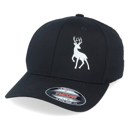 Hunter - Černá flexfit Kšiltovka - Red Deer Black Flexfit @ Hatstore