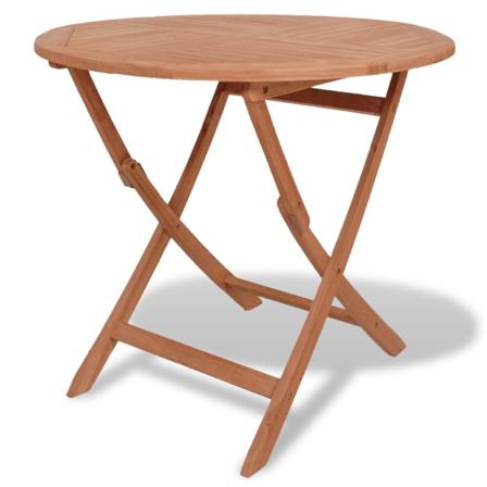 Vidaxl Hopfällbart Trädgårdsbord 85x76 Cm Massiv Teak Brun