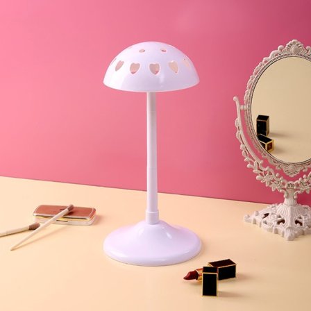 TG Bærbar Cap Skyltedukke Hoved Paryk Stativ Stabil Dummy Praktisk Hvid