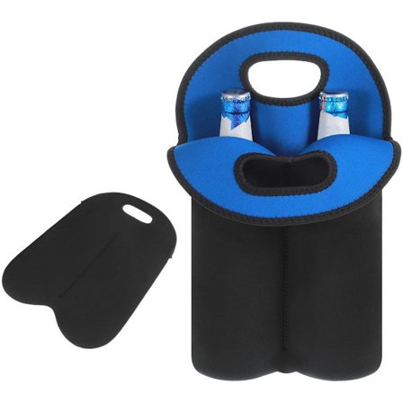 Vinväska 2 Flaskor Vinväska med Säkert Handtag Två Flaskor Isolerad Neopren Vinflaskhållare Återanvändbar Isolerad Vinväska Perfekt för Resor Fester