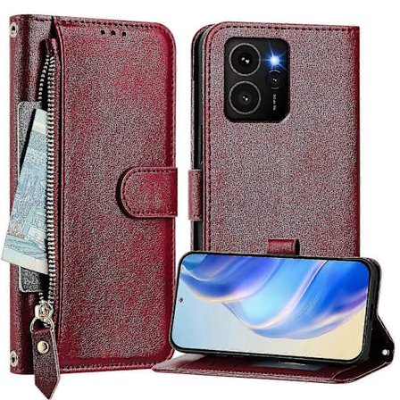 Etui Kompatibelt med Nokia HMD Skyline 5G Beskyttelse Glidelås Magnetisk Lukking Lær Lommebokdeksel Kompatibelt med Nokia HMD Skyline 5G Etui