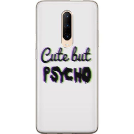 Kompatibel Mobilcover til OnePlus 7 Pro Rainbow-farvet legetøjsfigur med et glad ansigt og farverige cirkler i en legesyg studieillustration