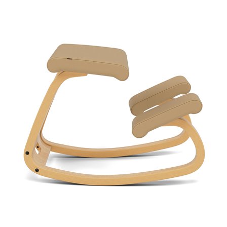 Varier Furniture Variable - Brown Leather - Light brown base