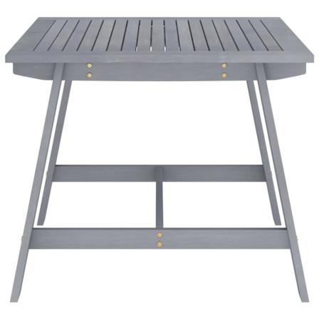 Vidaxl Trädgårdsbord Grå 88x88x74 Cm Massivt Akaciaträ Grå