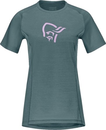 Norrøna Women's Fjørå Wool T-Shirt Women Short sleeved fitness sweater Blue M