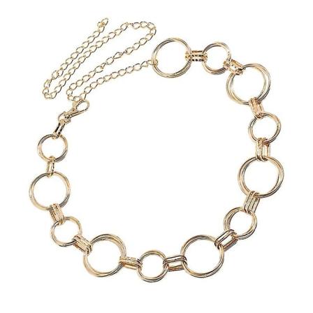 1 st. Kroppskedja Sexig Retro Legering Justerbar Tassel Midjekedja Ihålig Cirkel Midjekedja