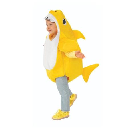 1-7 år Barn Pojkar Flickor Vuxna Haj Familj Cosplay Festdräkt Fancy Dress Up Jumpsuit Presenter-Gul 1-2 Years