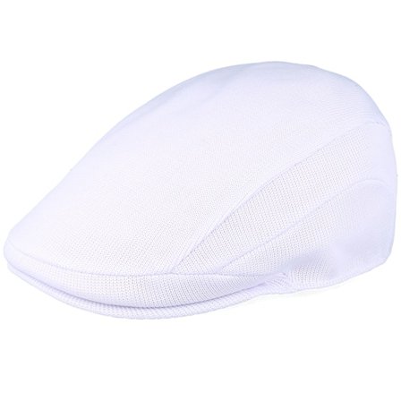 Kangol - Wit flatcap Cap - Tropic 507 White Flat Cap @ Hatstore