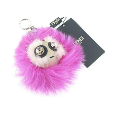 Fendi Vintage, Pre-owned Key Chain Roze, Dames, Maat:ONE Size