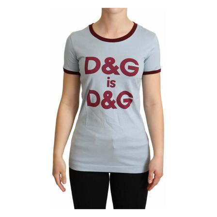 Dolce & Gabbana Crewneck D;amp;G Top T-shirt Blå, Dame