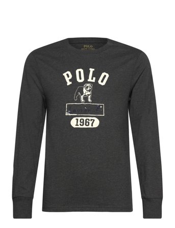 Cotton Jersey Graphic Long-Sleeve Tee Grey Ralph Lauren Kids