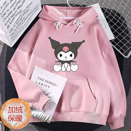 Sanrio Anime Cinnamoroll Kuromi My Melody Plussjhettegensere for barn med hette - Gutt, jente, baby - Gensere, gensere, topper, gave 125-135CM HOUU-1