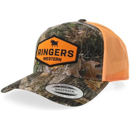 Ringers Western - Camo trucker Keps - Scotty Cap Real Tree/Orange A-Frame Trucker @ Hatstore