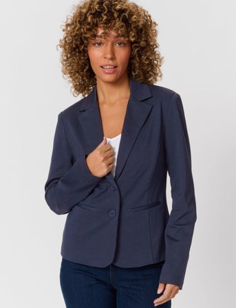 Cream Anett Blazer - Navy - M