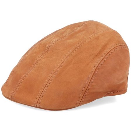 MJM Hats - Brun flatcap Keps - Maddy Nappa Wax Cognac Flat Cap @ Hatstore