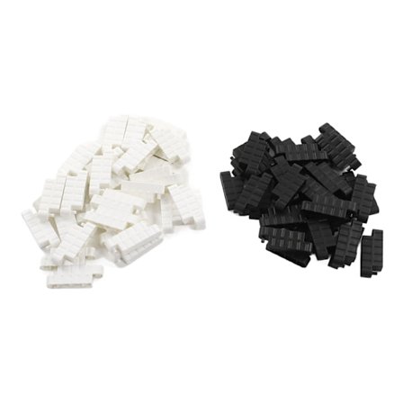 60 stk. RC bilbarriere sort/hvid RC bilbane barriere universal DIY plast RC vejbarriere til fjernstyret bil