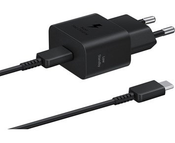 Samsung 25W USB-C GaN Fast Charger (T2510X - wit - Fyndvara - Kompakt Samsung 25 W väggladdare inkl. kabel