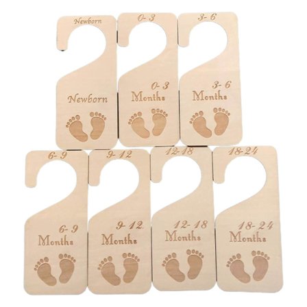 7 st Baby Storleksavdelare Trä Baby för hemmakammare