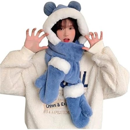 Stadsscarf plys tre varm en kreativ fem handsker fortykket pigescarf hat i fingeruld udendørsscarf varm scarf