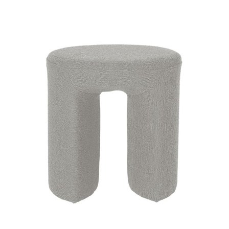 Beige Bouclé-verhoiltu jakkara, 45x45x46,5 cm