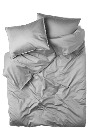 VIDE Enfärgat bäddset i satin 220x210 cm Sängkläder Grå ONESIZE