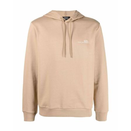 A.p.c., Logo-printed hoodie Beżowy, Mężczyzna, Rozmiar: XL