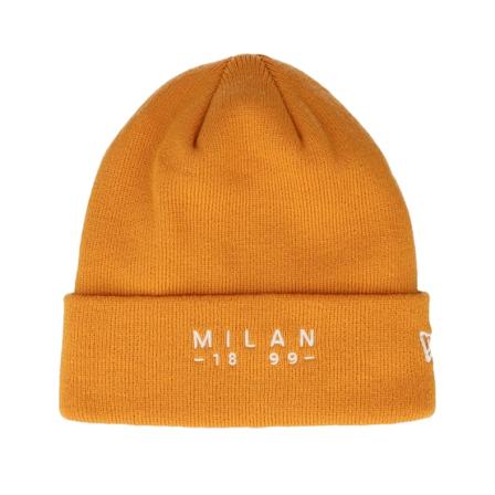 New Era - Football Gelb cuff Mütze - AC Milan Seasonal Wordmark Beanie Yellow Cuff @ Hatstore