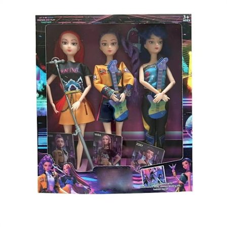 3-PAK Kpop Demon Hunters Dukker - Rumi Mira Zoey Anime Actionfigurer til Piger, Smukke DIY Samlerlegetøj