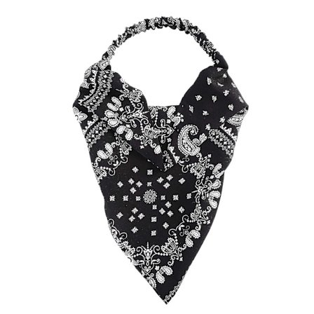 Chiffon Bandana Hodeklede Sjal-3 Delers Sett Blomster Hår Bandana Trekant Hode Sjal Med