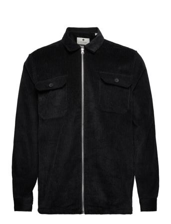 Akoscar Corduroy Overshirt Black Anerkjendt