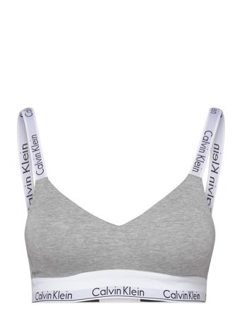 Lght Lined Bralette Lingerie Bras & Tops Soft Bras Tank Top Bras Grå Calvin Klein
