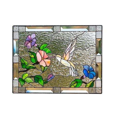 Beste salg 2023 - Fargerikt glassvinduheng, solfanger til hjemmedekorasjon, håndlaget glasskunst, vinduspaneler med kjede, kunstnerisk 