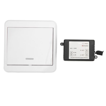 DC 12V Trådløs Fjernbetjeningskontakt med 220V Relæ til Hjemmebelysningskontrol