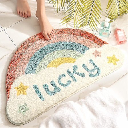 Gz Badrumsmattor Mattor Vattenabsorberande halkfri matta Används i badrum, dusch, rum, etc. Mjuk mikrofiber badmatta Maskintvättbar badmatta Big Feet 