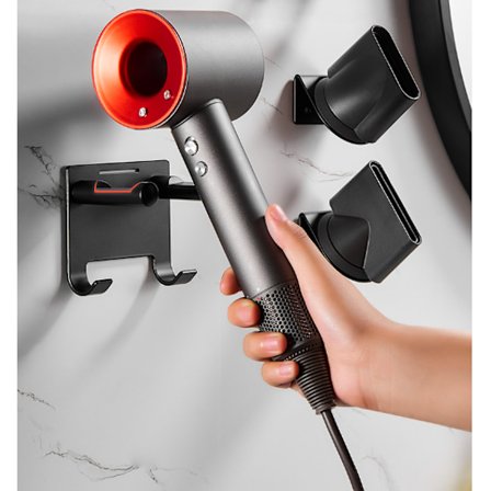 Universalholder til hårtørrer Black