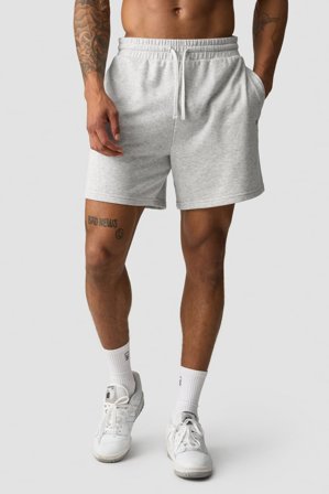 ICANIWILL - Everyday Unbrushed Relaxed Sweat shorts Light Grey Melange - Herre - ICIW
