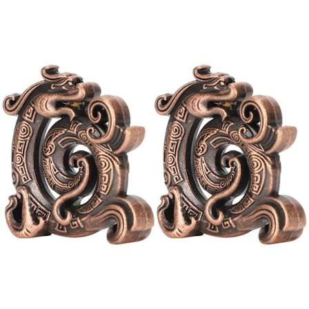 2 stk. Røkelsesholder for pinner Sandeltre Brenner Legering Meditasjon Yoga Drageformede Ornamenter (Rød)