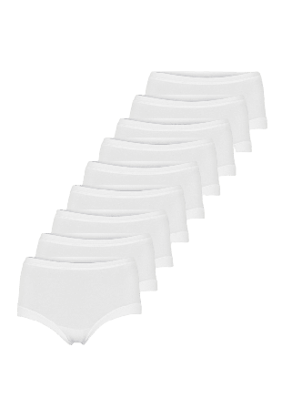 JBS of Denmark Bambu, Maxi Brief, 9-pack, Svart Badkläder Dam Vit M