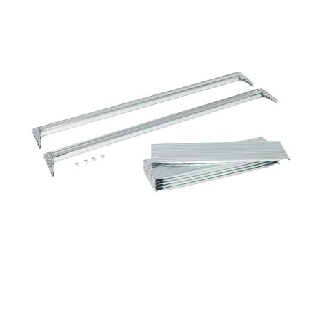 Hyllplan plåt inkl. balkar 1800x1200x25 mm, 500 kg