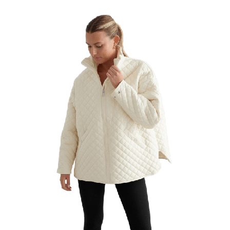 aim'n Oversized Quilted Jacket Friluftsjackor Dam Vit L
