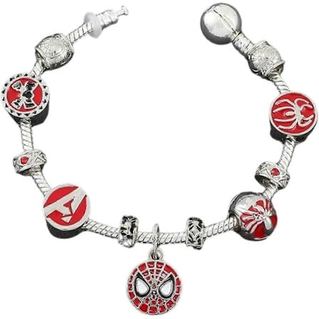 Dam Smycken Guldberlockarmband Pandora Inspirerad Stil m/Ros Silverfärg 19CM Hjärta Berlocker, Armband Y2K, Handsmycken, Armband för Kvinnor-