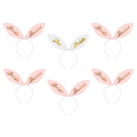 Diademer "Bride Squad" 6-pak