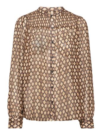 Sc-Taimi Bluse Langermet Brun Soyaconcept*Betinget Tilbud